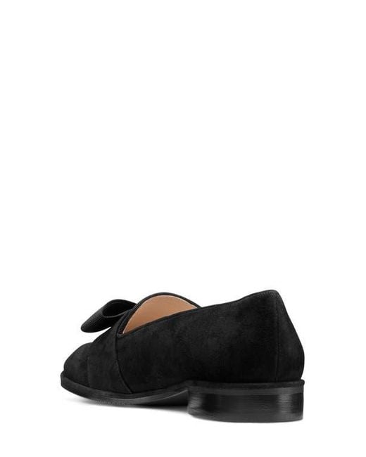 Stuart Weitzman Black Keegan Bow Loafer