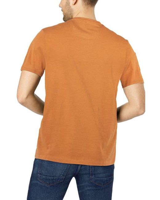 Xray Jeans Orange Pocket Henley Cotton-Blend Shirt for men