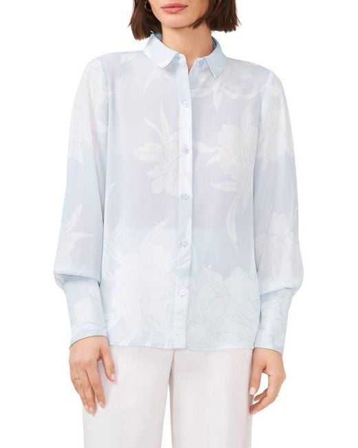 Halogen® White Solid Button-Up Shirt