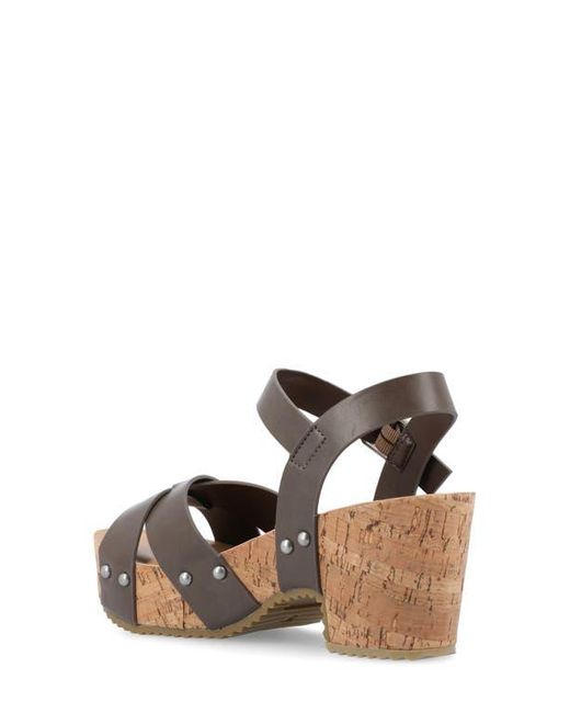Journee Collection Brown Platform Sandal
