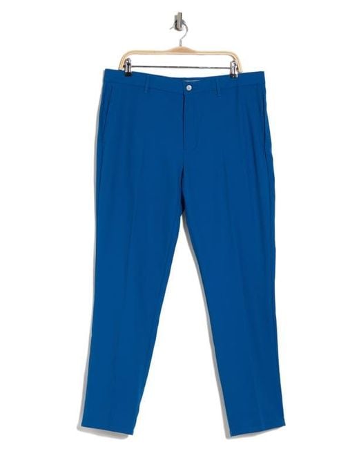 Original Penguin Blue Flat Front Solid Golf Pants for men