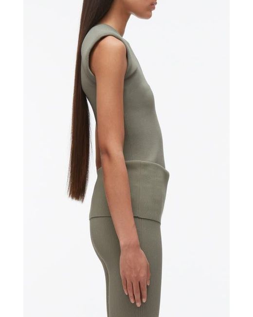 3.1 Phillip Lim Green Compact Rib Structured Top