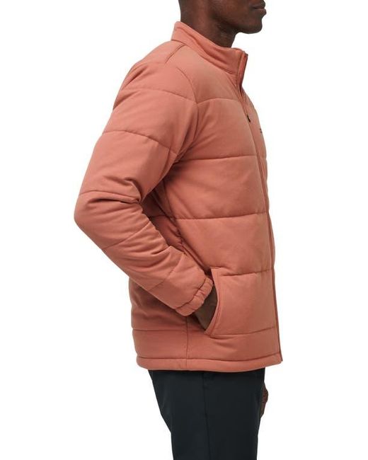 Travis Mathew Orange Climate Drop Quilted Jacket for men