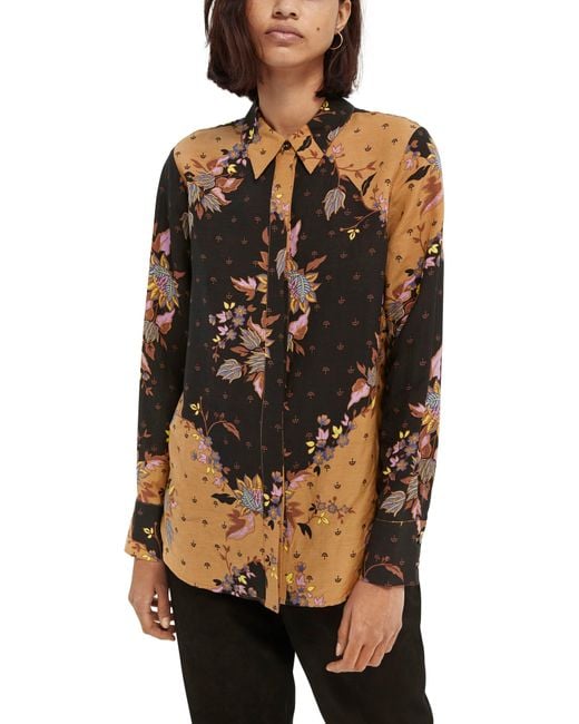 Analist Grammatica Sherlock Holmes Scotch & Soda Floral Blouse In 0592-combo M At Nordstrom Rack in Black |  Lyst