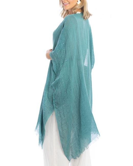 Saachi Sequin Embellished Ruana in Blue | Lyst