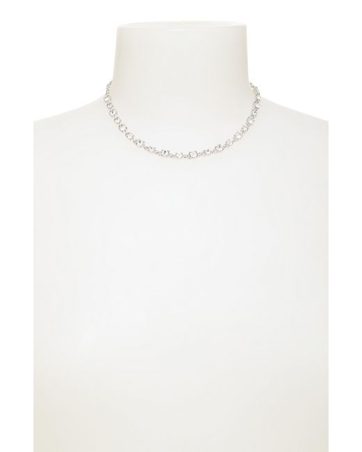Nordstrom White Crystal Frontal Necklace
