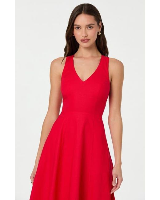 astr the label cross back sleeveless midi dress Astr The Label | Hollie Smocked Midi Dress in White