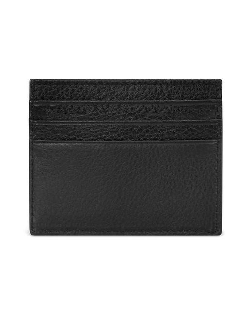 CHAMPS Black Slim Leather Card Wallet
