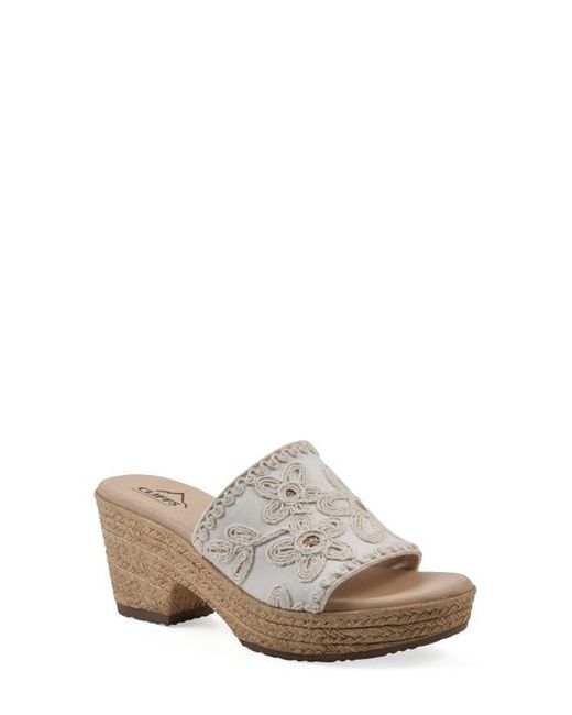 White Mountain White Biancia Platform Slide Sandal