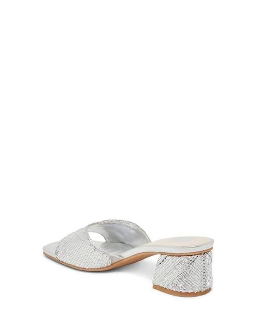 Dolce Vita White Briton Deco Block Heel Sandal