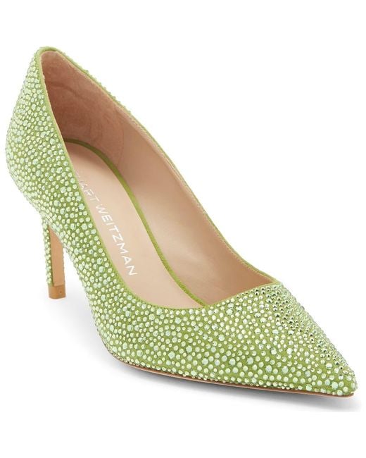 Stuart Weitzman Green Stuart Power Shine Pump