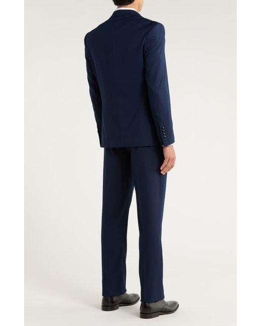 ZEGARIE Blue Stretch 3-Piece Suit for men