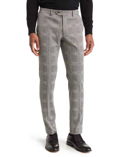 Original Penguin Gray Glen Plaid Suit Separates Knit Pants for men