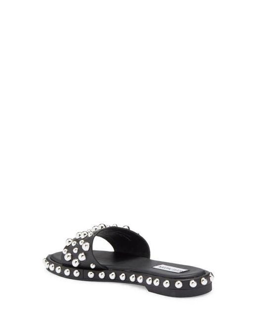 Steve Madden White Rubee Stud Slide Sandal