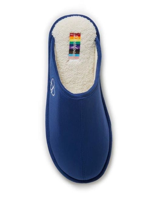 Dearfoams Blue Riley Pride Scuff Slipper for men
