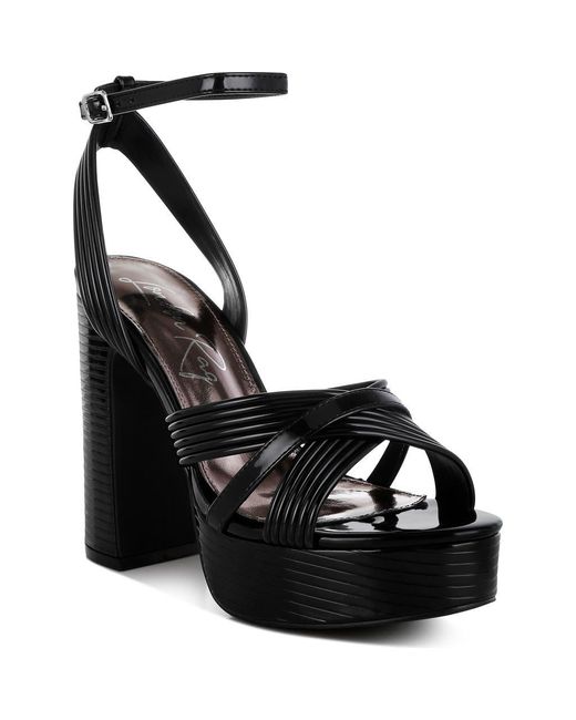 LONDON RAG Black Socialiate Platform Sandal
