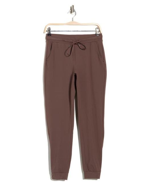 90 Degrees Brown Hampton Pocket Interlock Joggers