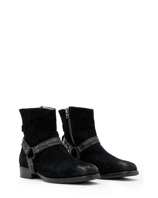 AllSaints Black Milton Harness Boot for men