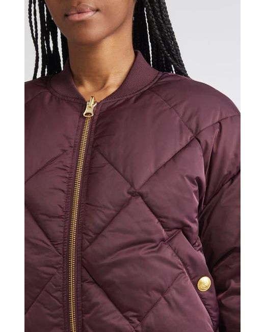 L'Agence Red Violeta Reversible Bomber Jacket