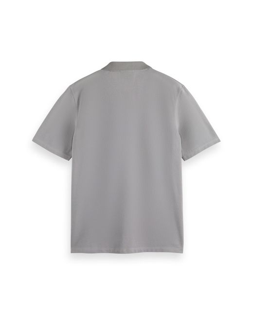 Scotch & Soda Gray Chest Pocket Polo Shirt for men