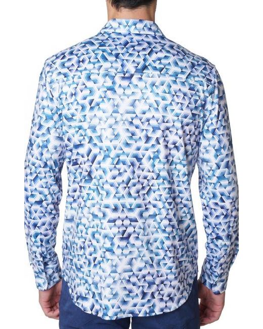 Robert Graham Blue Malvey Long Sleeve Button-Up Shirt for men