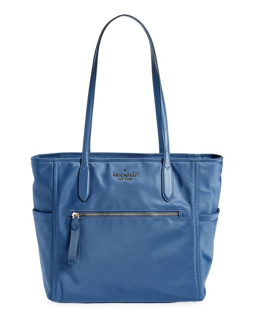 Kate Spade Blue Nylon Tote Bag