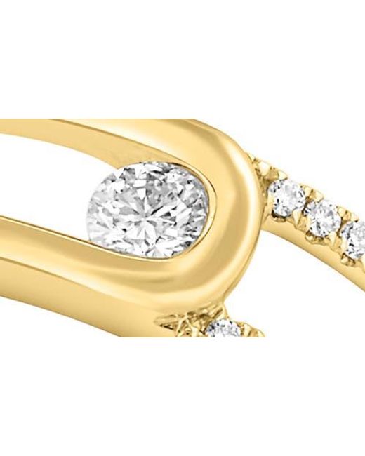 Effy Metallic Diamond Interlocking Stacking Ring