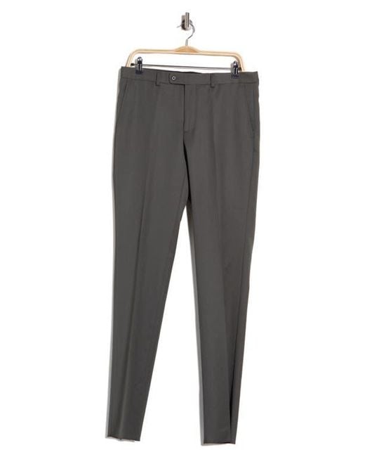 John Varvatos Gray Solid Wool Pants for men