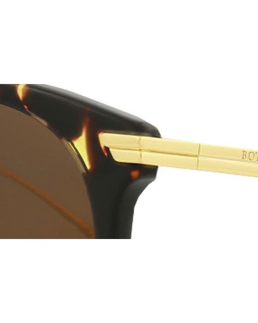 Bottega Veneta Brown 54mm Round Sunglasses