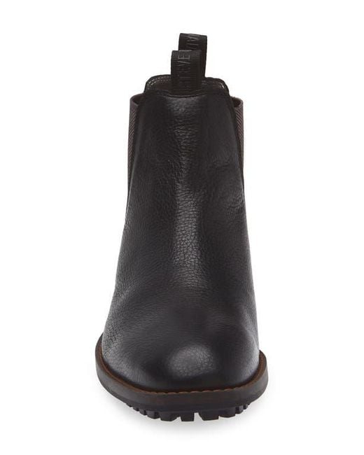 Steve Madden Black Fenton Lug Sole Chelsea Boot for men