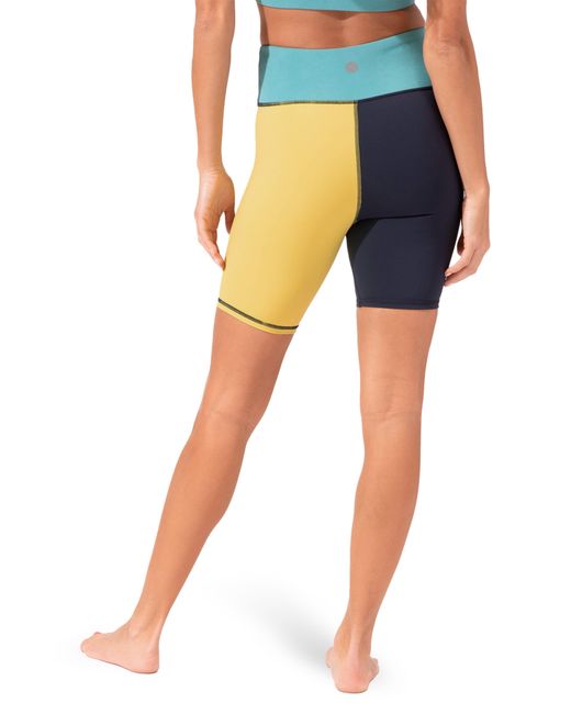 Threads For Thought Blue Yesenia Colorblock Bike Shorts