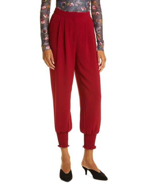 Cinq À Sept Red Drew Trouser Joggers In Cranberry At Nordstrom Rack