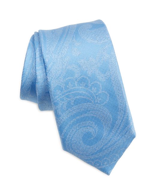 Tommy Hilfiger Blue Large Tonal Paisley Tie for men
