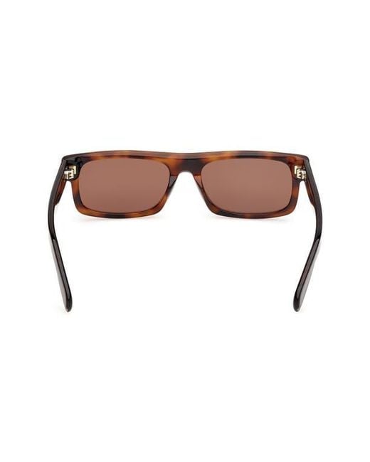 Adidas Brown Rectangular Sunglasses for men