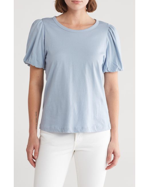 Tahari Blue Bubble Sleeve T-shirt