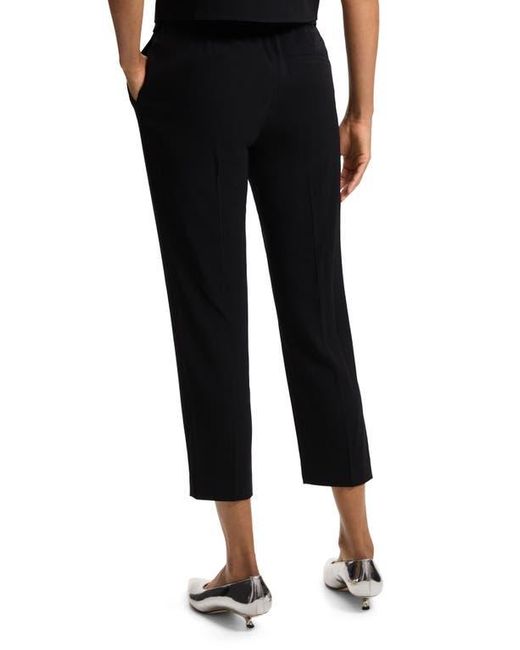 Theory Black Treeca Admiral Pull-On Crop Pants