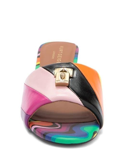 Kurt Geiger Women's Pink Brixton Block Heel Slide Sandal