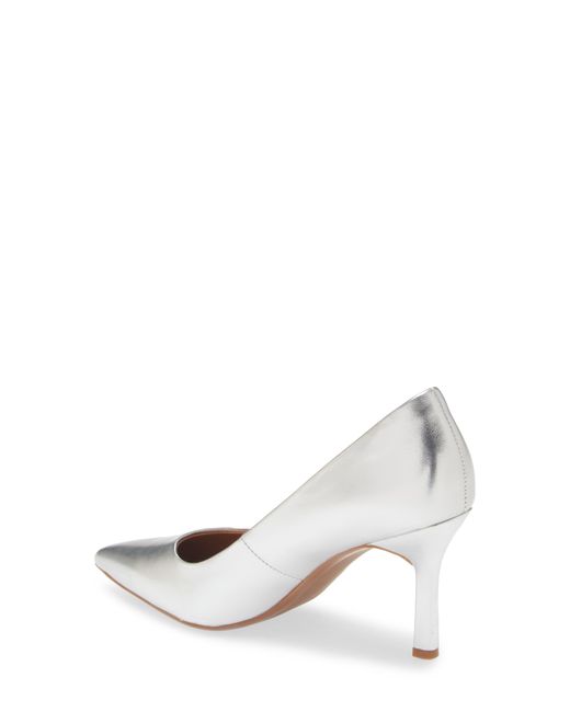 Nordstrom White Paige Faux Leather Pump