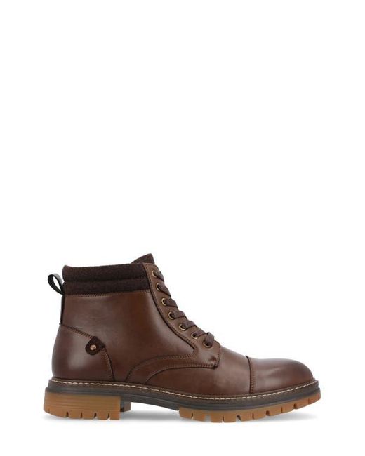 Vance Co. Brown Fegan Cap Toe Boot for men
