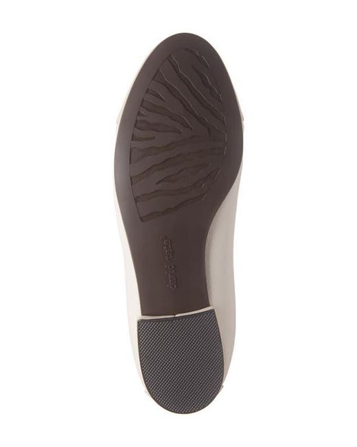 David Tate Natural Nicole Cap Toe Flat