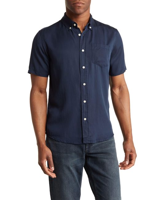 Slate & Stone Blue Short Sleeve Button-down Shirt for men