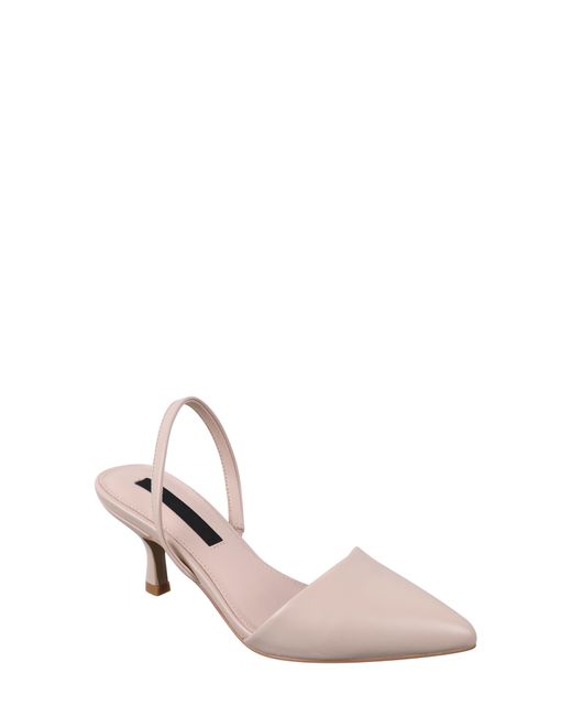 French Connection Pink Slingback Kitten Heel Pump