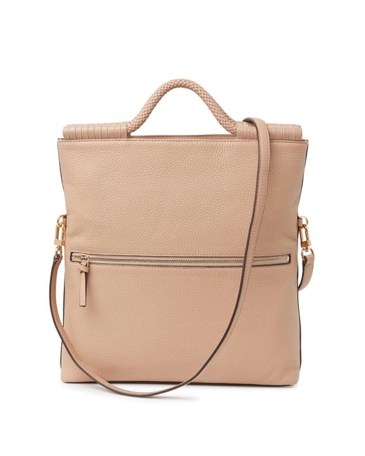 Tory Burch Taylor Leather Crossbody Bag in Natural - Lyst