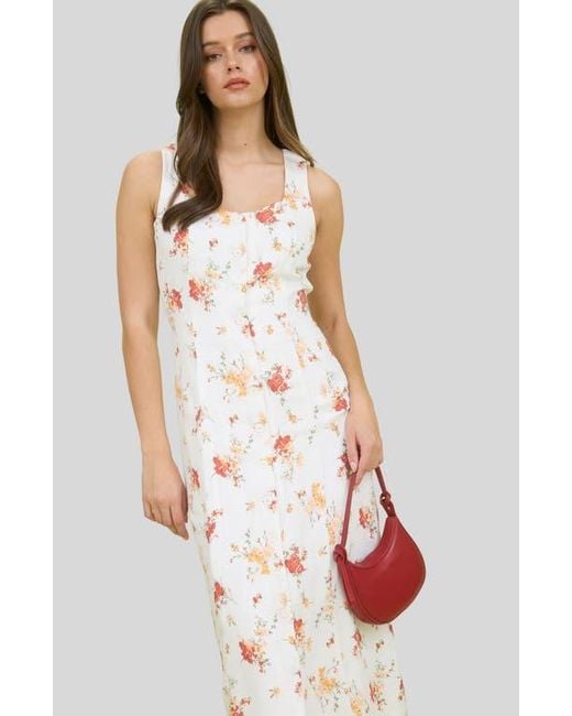 Blu Pepper White Floral Maxi Sundress
