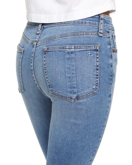 Rag & Bone Blue Cate Ankle Skinny Jeans