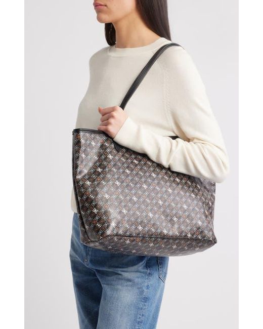 Sam Edelman Black Medium Harper Monogram Shopper Tote
