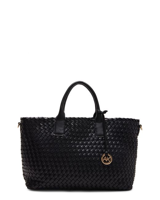 Anne Klein Black Large Woven Tote