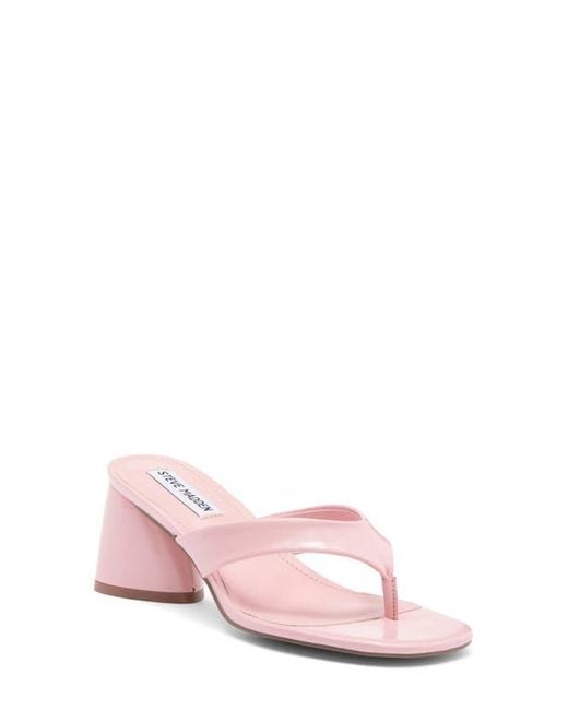 Steve Madden Kitana Block Heel Slide Sandal in Pink | Lyst