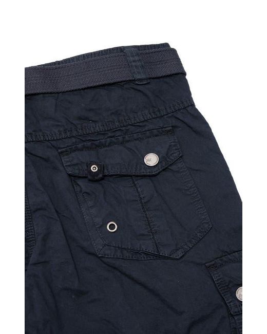 Xray Jeans Blue Belted Camo Cargo Shorts for men