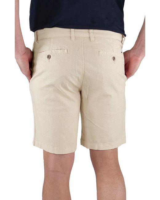 Tailor Vintage Natural 9" Slim Stretch Linen Blend Walk Shorts for men